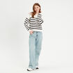 Pull à capuche ecru femme