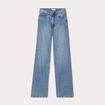Jeans wide leg taille haute denim double stone femme