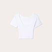 T-shirt manches courtes blanc femme
