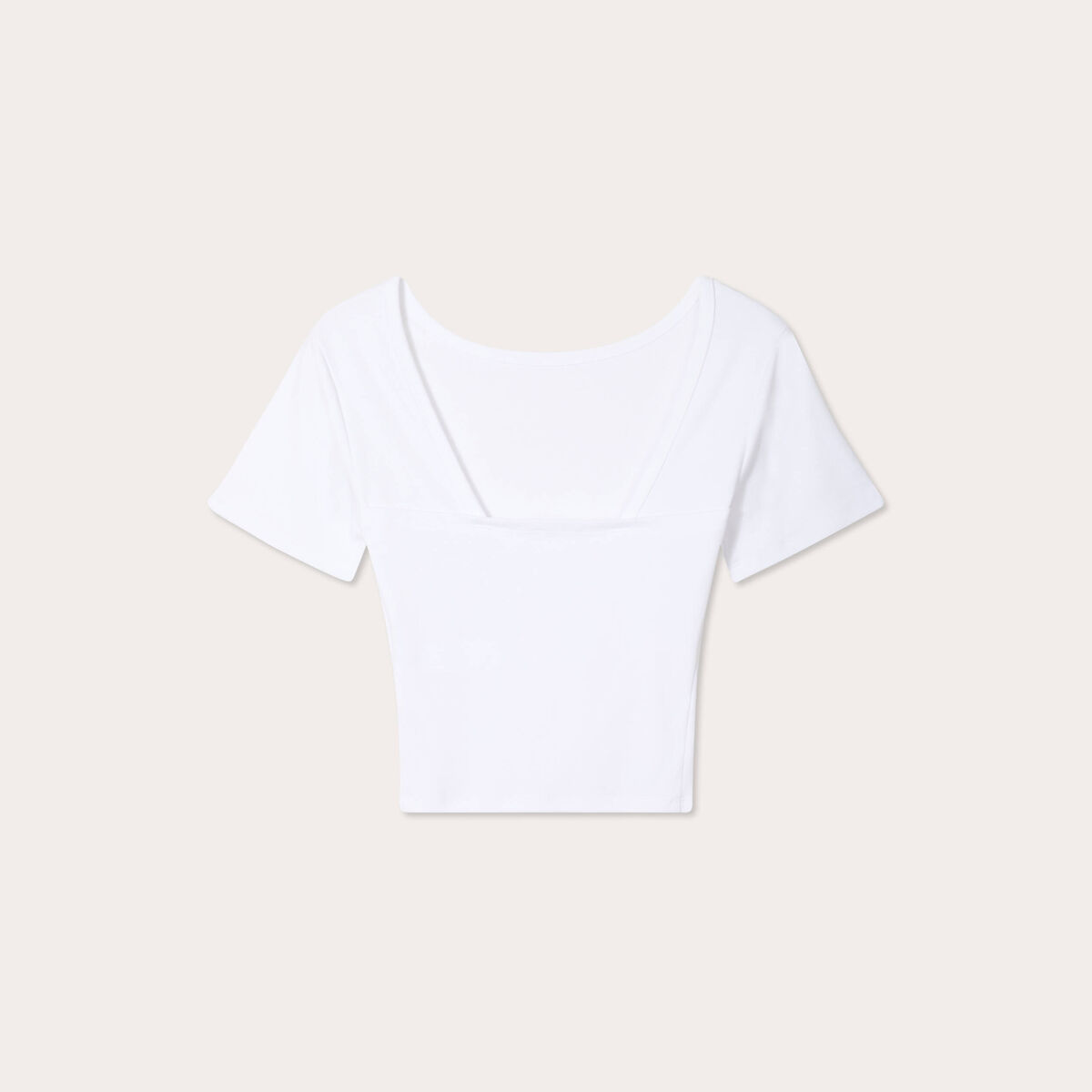 T-shirt manches courtes blanc femme