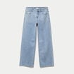 Jean wide leg taille basse strass denim triple stone femme