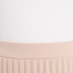 Robe droite pliss&eacute;e sable femme