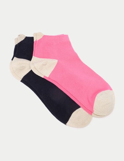 Lot 2 paires de chaussettes bleu marine femme