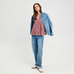 Blouse manches 3/4 bordeaux femme