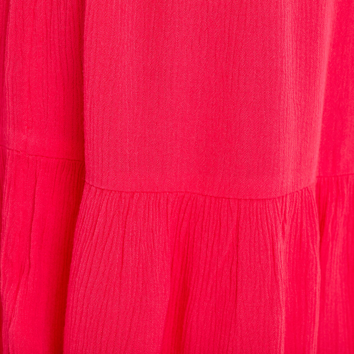 Robe évasée bretelles fines rose framboise femme