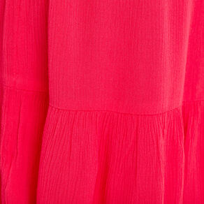 Robe évasée bretelles fines rose framboise femme
