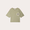 T-shirt manches courtes vert kaki femme