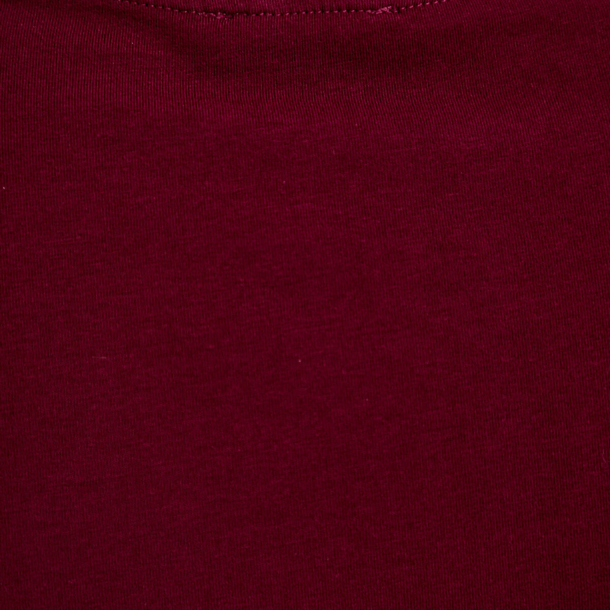 T-shirt ajust&eacute; col rond manches courtes bordeaux femme