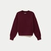 Pull col rond bordeaux femme