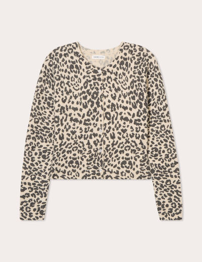 Gilet manches longues multicolore femme