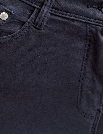 Jeans slim 5 poches bleu marine femme