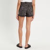 Short mom taille haute en jean denim noir femme