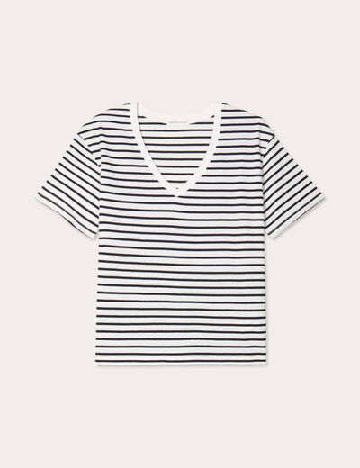 T-shirt manches courtes blanc femme