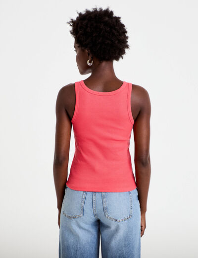 D&eacute;bardeur c&ocirc;tel&eacute; avec brassi&egrave;re int&eacute;gr&eacute;e rose femme