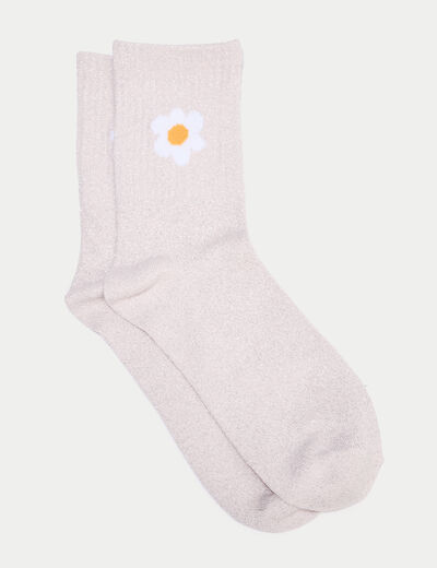 Chaussettes rose clair femme