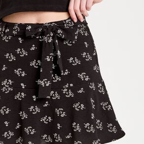 jupe short evasee noir femme Jupe-short évasée noir femme