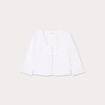 Veste courte détails noeuds blanc femme