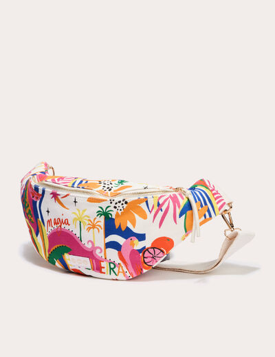 Sac banane blanc femme