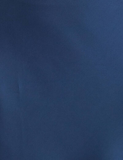 Jupe longue trapèze satin bleu marine femme