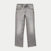 Jean droit taille standard denim gris femme