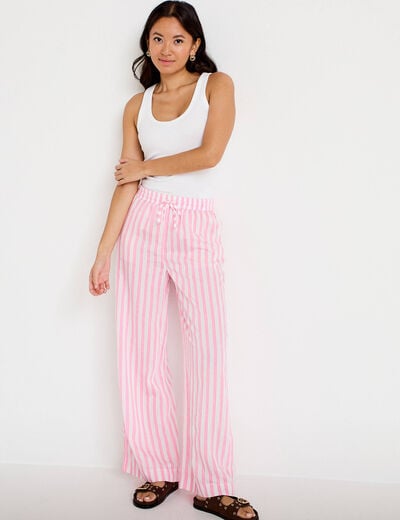 Pantalon bootcut taille standard rose femme