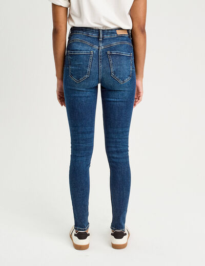 Jean skinny push-up taille standard denim stone femme