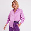 Chemise manches longues violet femme