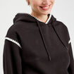 Sweat à capuche détails brodés noir femme