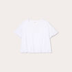 T-shirt ajouré effet boule blanc femme