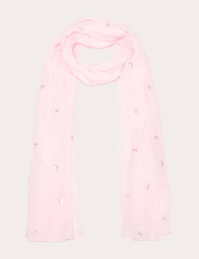 Foulard rose clair femme