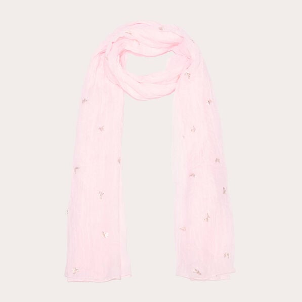 foulard rose clair femme Foulard rose clair femme
