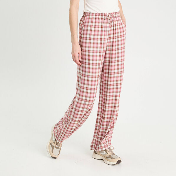 pantalon large taille haute rose femme Pantalon large taille haute rose femme