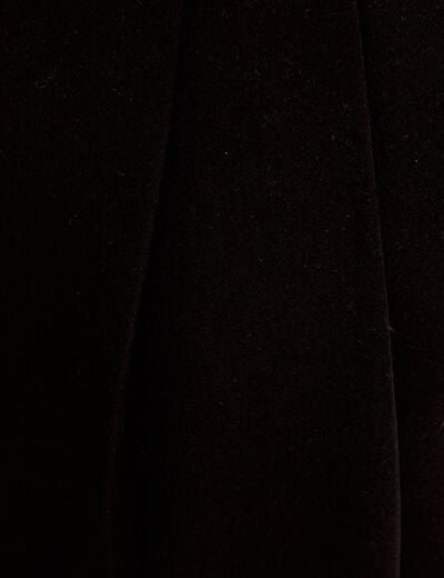 Bermuda large taille haute noir femme