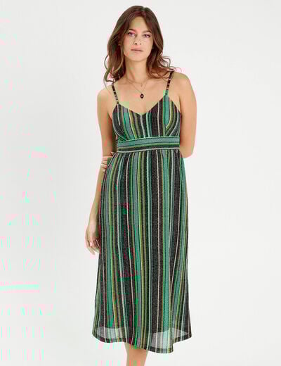 Robe empire bretelles fines vert femme