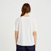 T-shirt oversize manches courtes ecru femme