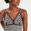 Débardeur crochet cropped noir femme