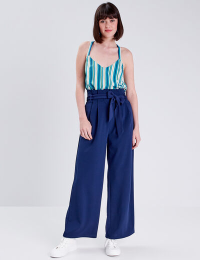 Blouse bretelles fines blanc femme