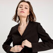 Veste blazer courte noir femme