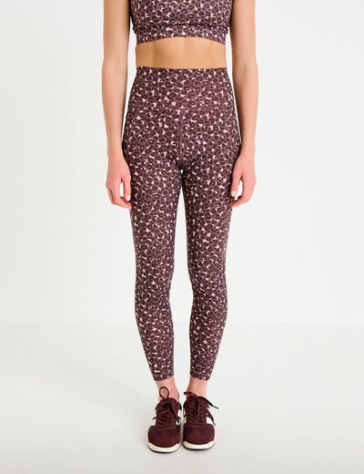 Legging taille haute violet femme