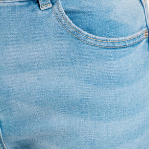 short slim en jean denim bleach femme Short slim en jean denim bleach femme