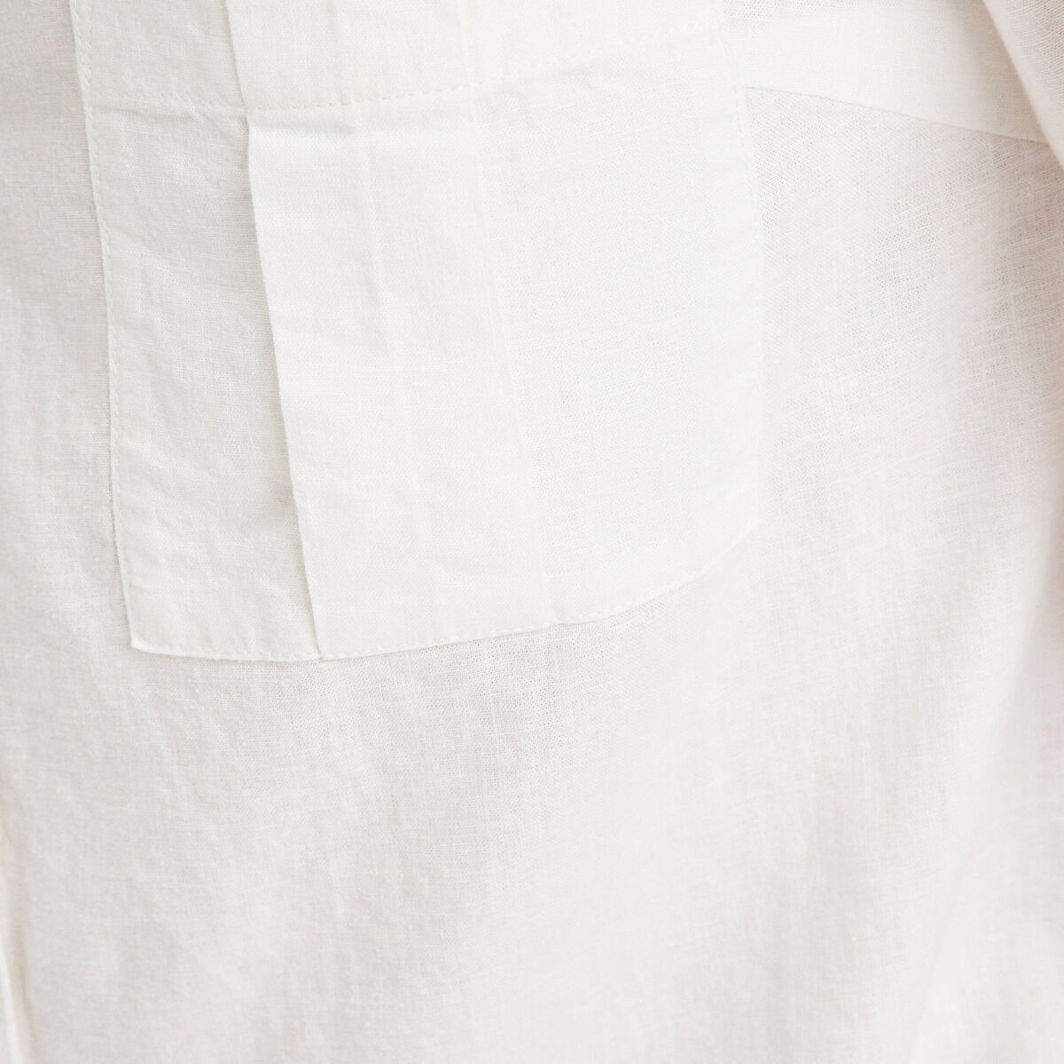 Chemise manches 3/4 contenant du lin ecru femme