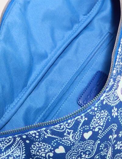 Sac banane bleu femme