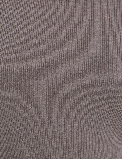T-shirt manches longues 2-en-1 gris foncé femme