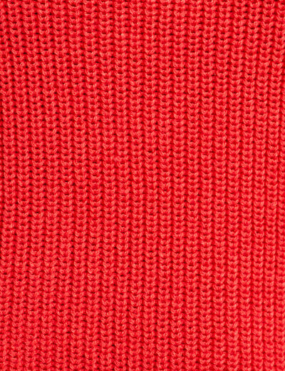 Pull avec boutons épaules rouge femme