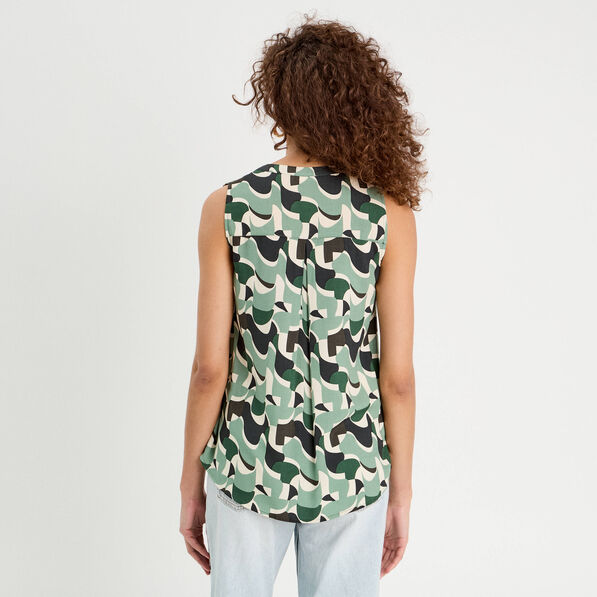 chemise sans manches vert femme Chemise sans manches vert femme