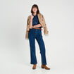 Combinaison pantalon en jean denim brut femme