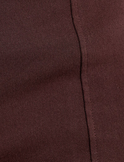 Pantalon bootcut stretch marron foncé femme