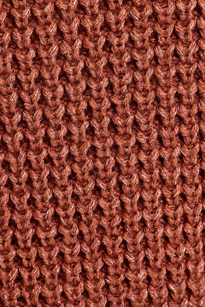 Pull manches longues marron femme