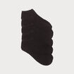 Lot de 5 paires de chaussettes unies noir femme