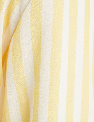 Chemise manches longues jaune femme